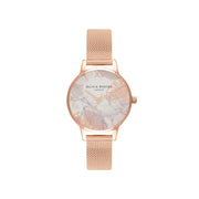 Olivia Burton Watch Abstract Florals Ionic Plated Rose Gold Steel OB16VM11