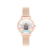 Olivia Burton Watch Illustrated Animals Ionic Plated Rose Gold Steel OB16WL90