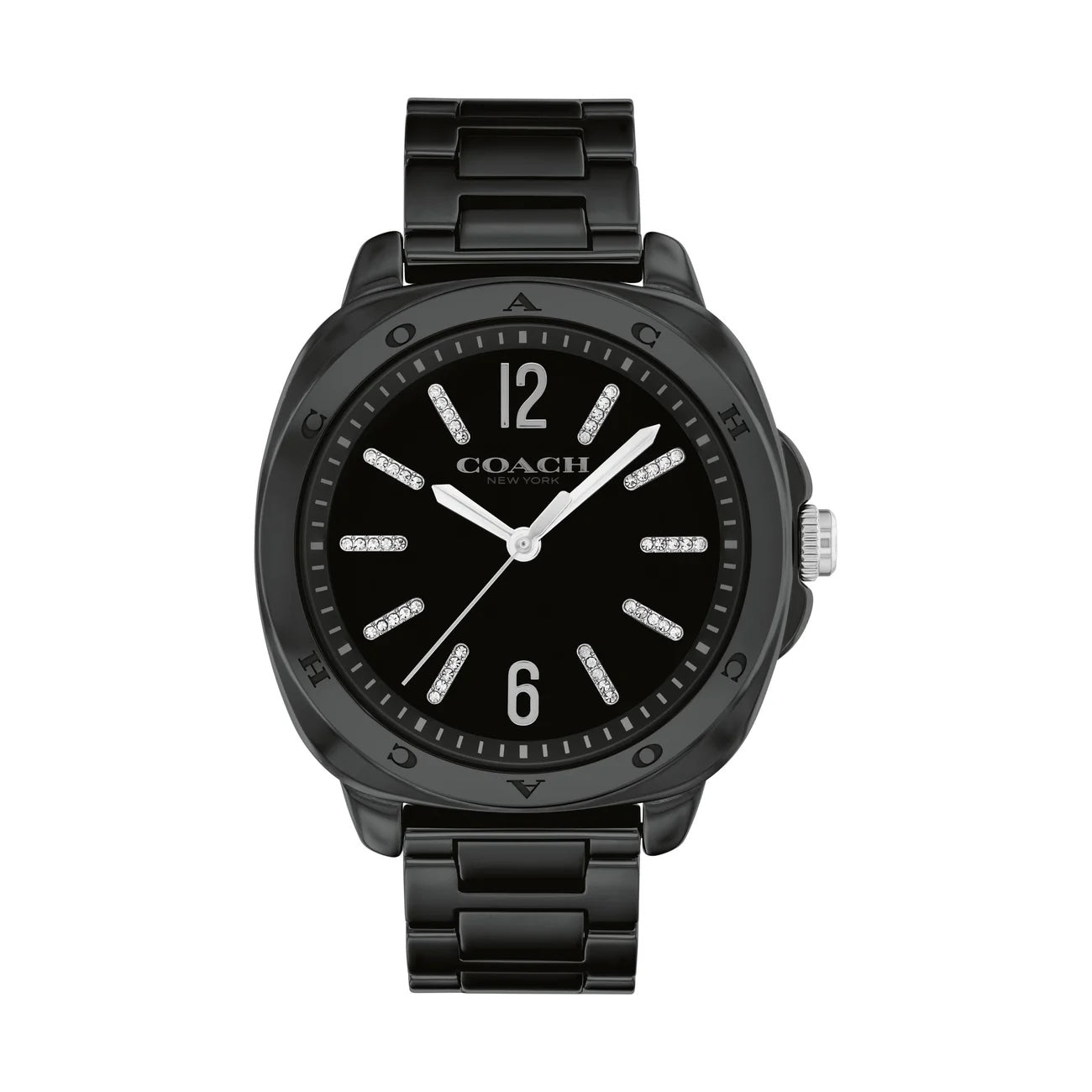 Coach Watch Kitt Black & Crystal Markers 14504412