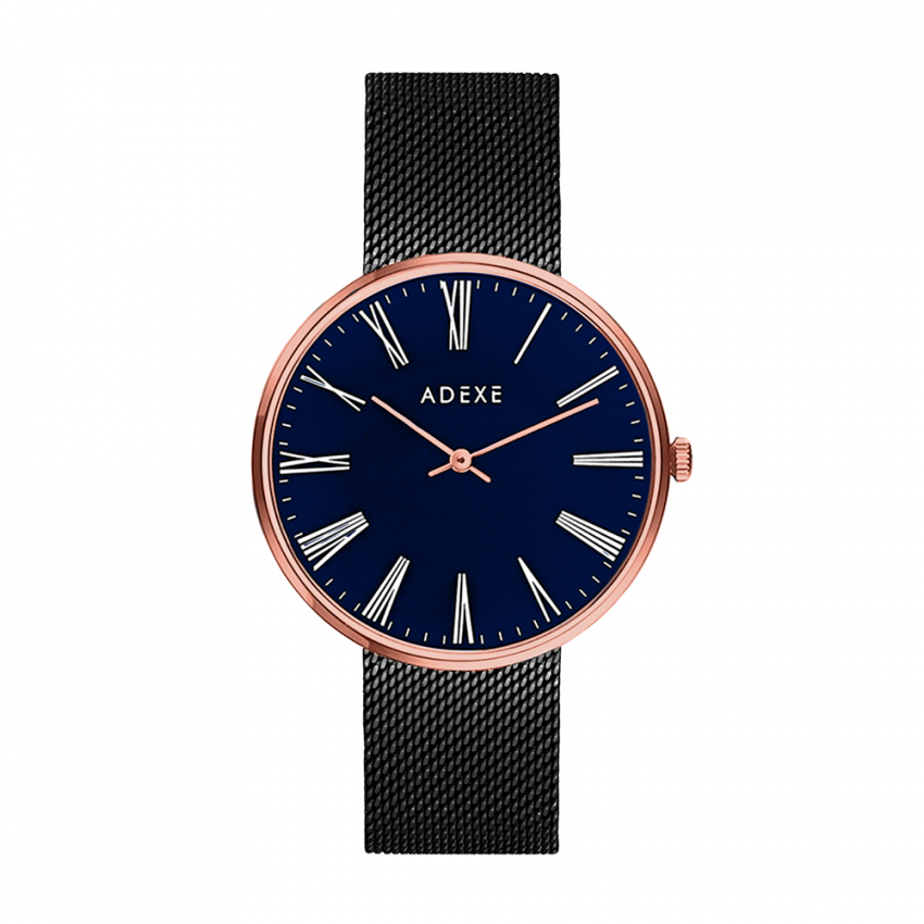 ADEXE Watch Sistine Grande Rose Gold & Navy