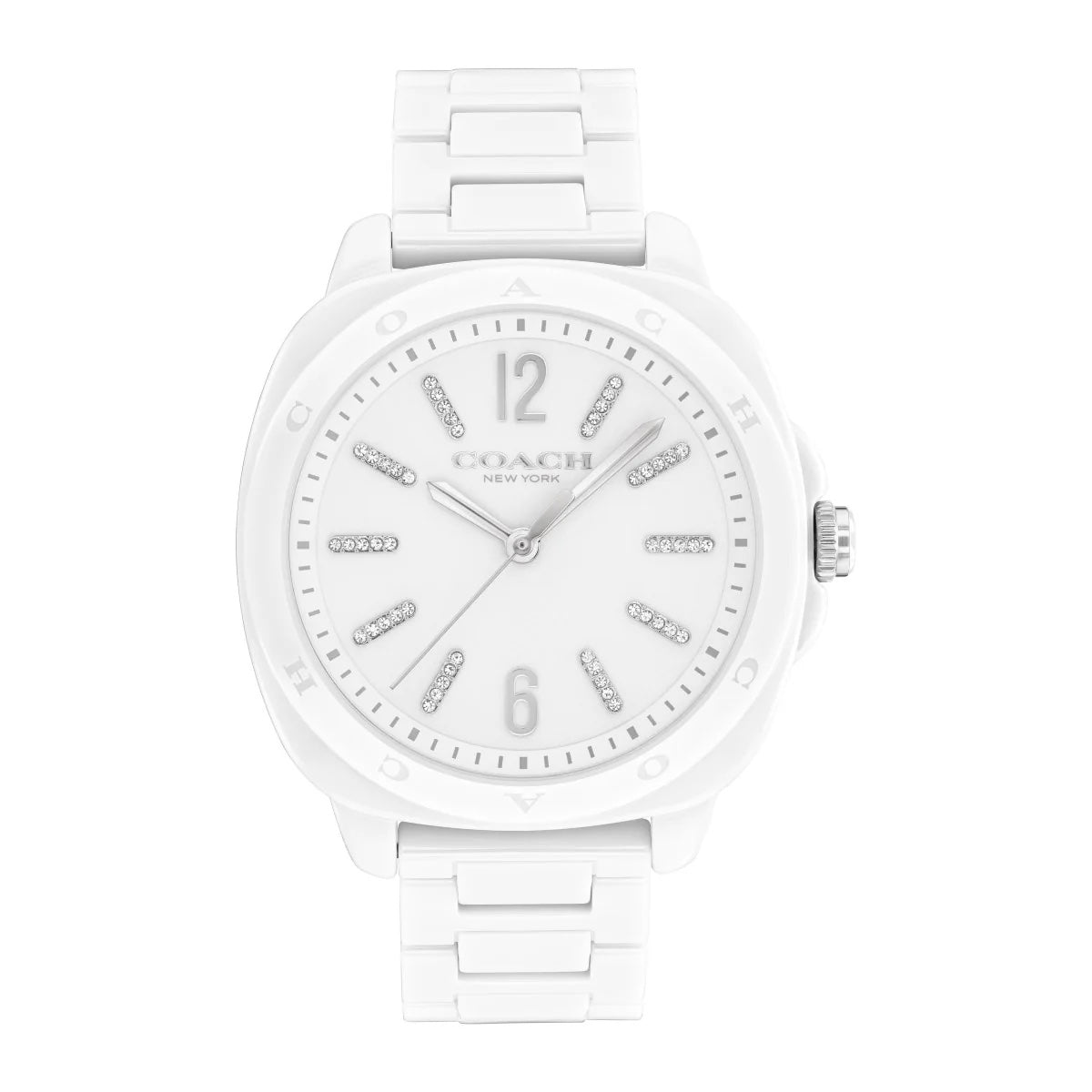 Coach Watch Kitt White & Crystal Markers 14504407