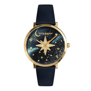 Olivia Burton Watch Celestial 35mm Nova Slim Gold & Sapphire Blue Leather Strap 24000081