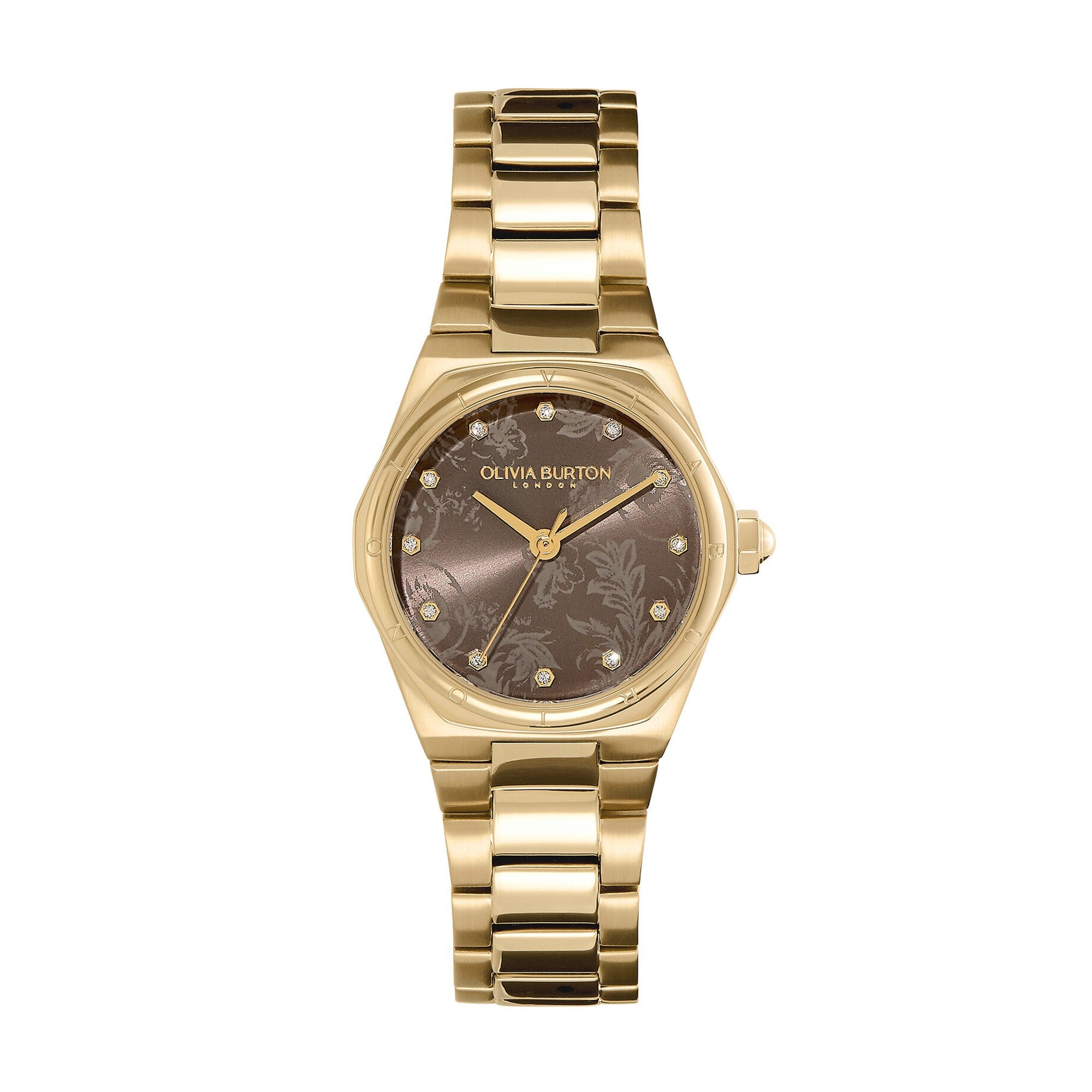 Olivia Burton Watch Sports Luxe 28mm Mini Hexa Mushroom & Gold Bracelet 24000107