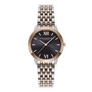 Olivia Burton Watch Classic 32mm Swirl Black & Two Tone Bracelet 24000133