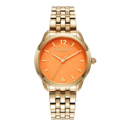 Olivia Burton Watch Classic Starlight Colour Sweet Mandarin & Gold Bracelet 24000158