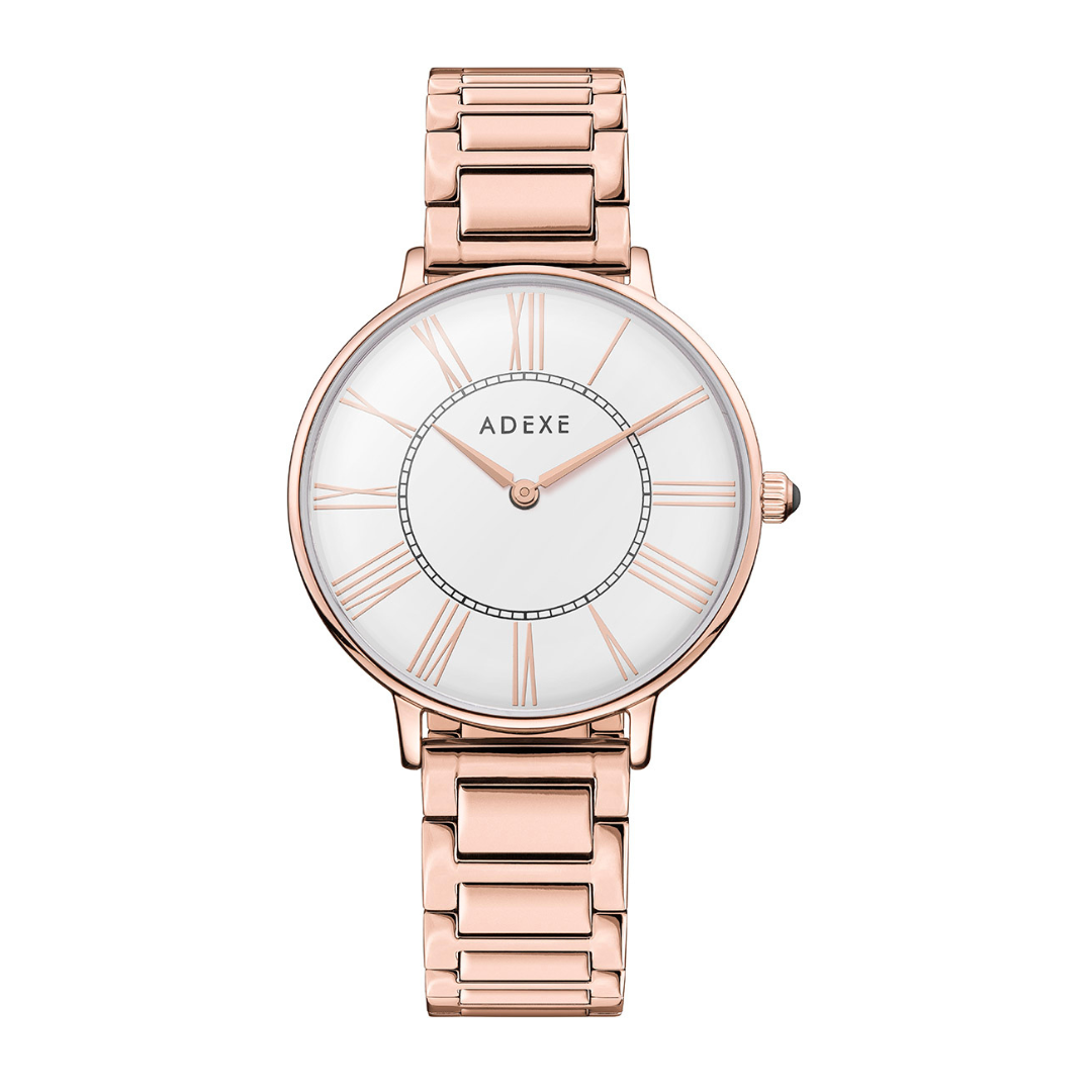 ADEXE watch Palace Petite White & Rosegold