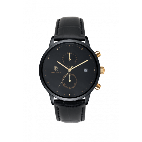 Paul Rich Watch Cosmic Black Leather