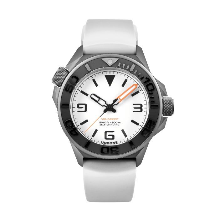 UNDONE Watch AquaLume White Rubber Automatic