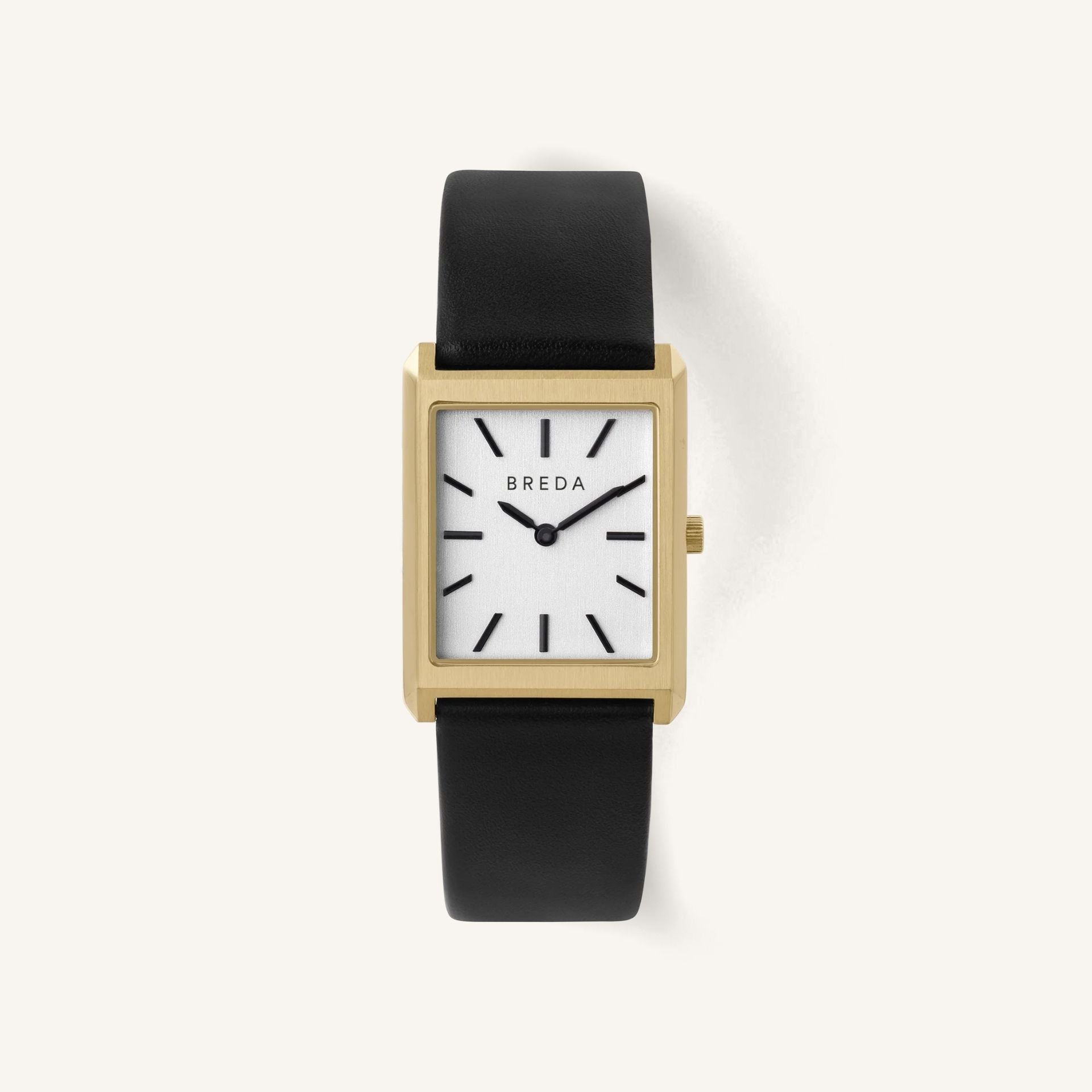 Breda Virgil Unisex Watch of Gold/Black/Ivory Genuine Leather, 26mm, 1736B