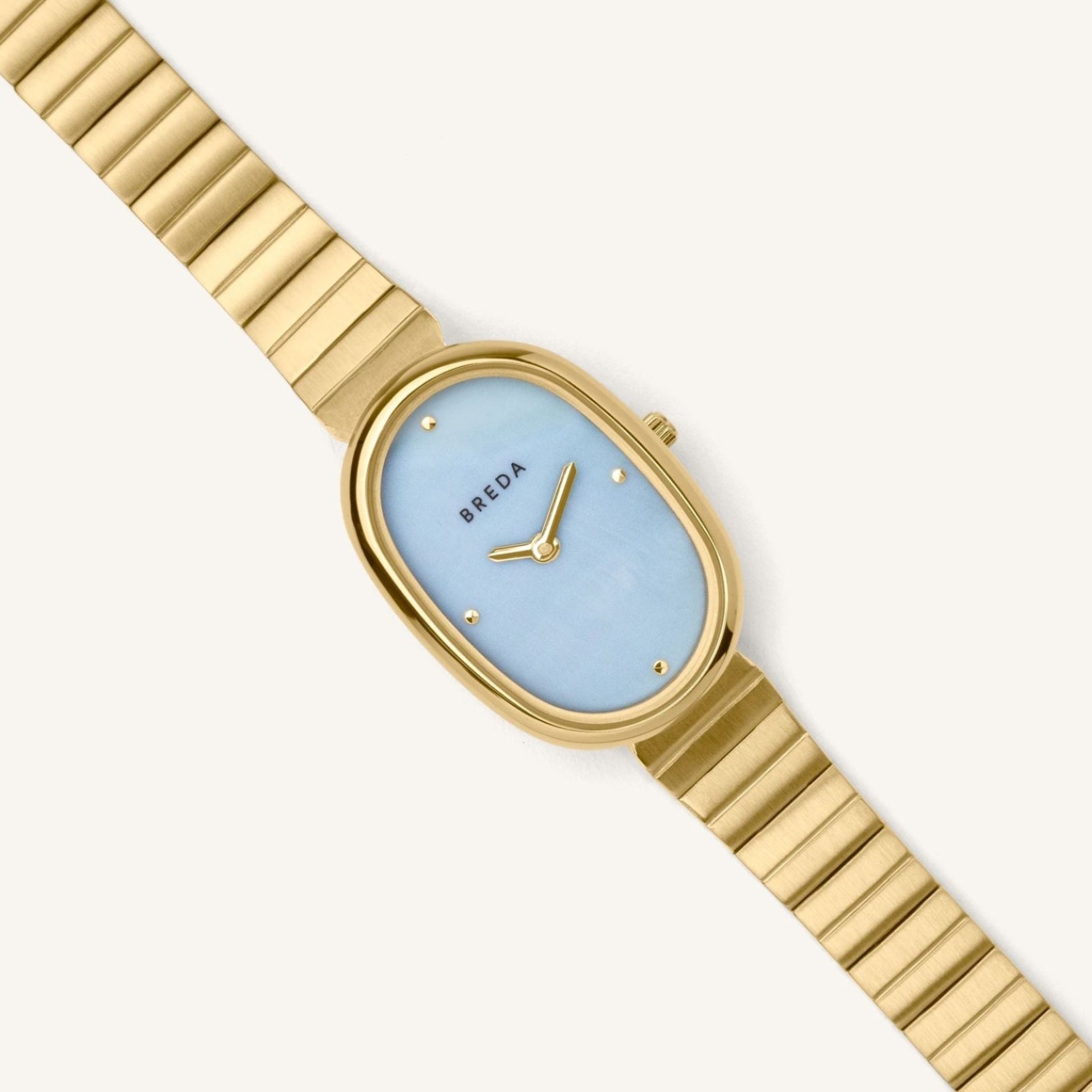 Breda Jane Unisex Watch of Gold/Gold/Sky Stainless Steel, 23mm, 1741C