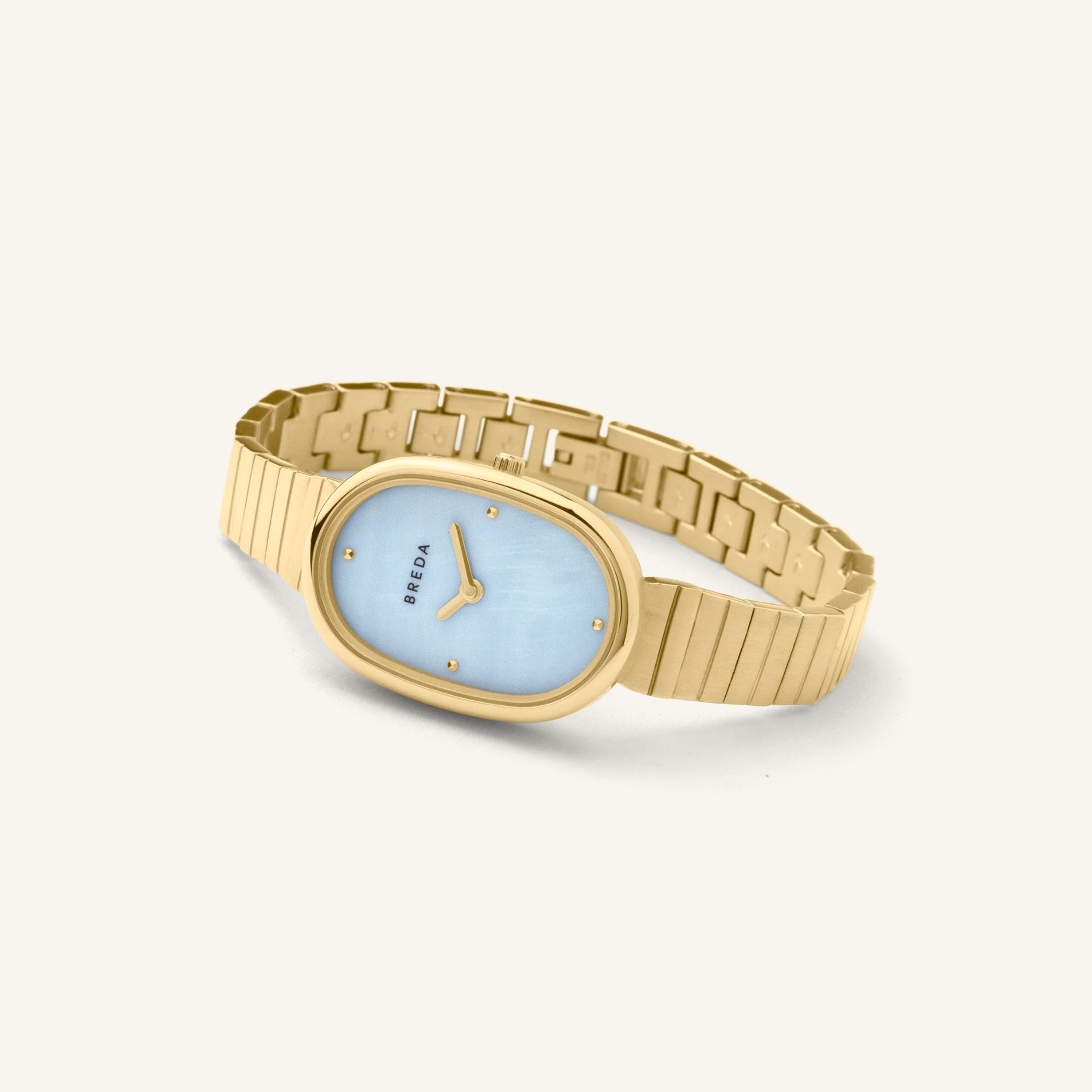 Breda Jane Unisex Watch of Gold/Gold/Sky Stainless Steel, 23mm, 1741C