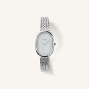 Breda Jane Tethered Unisex Watch of Silver/Silver/Pearl Stainless Steel, 23mm, 1741M