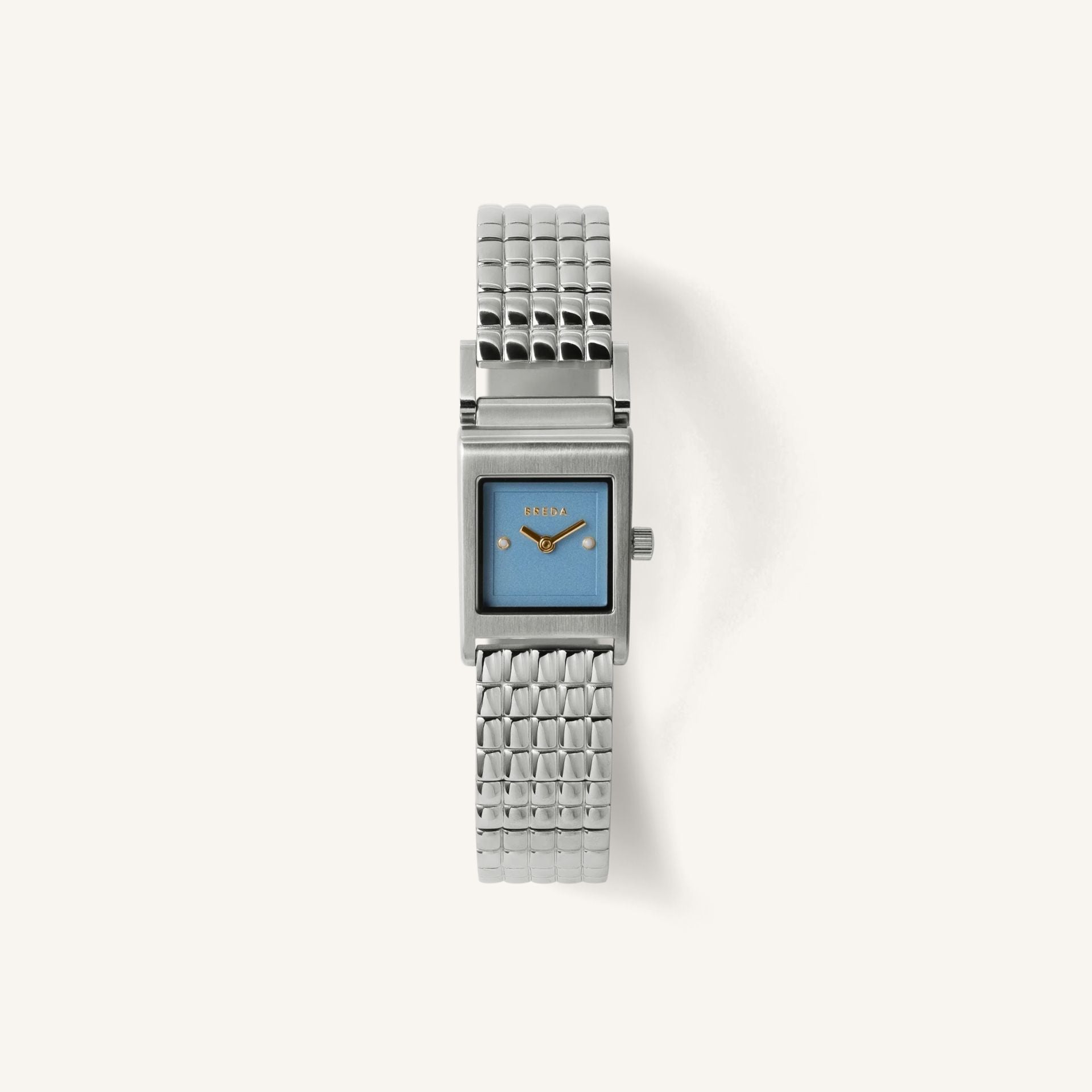 Breda Revel Unisex Watch of Silver/Silver/Sky Stainless Steel, 18mm, 1746A
