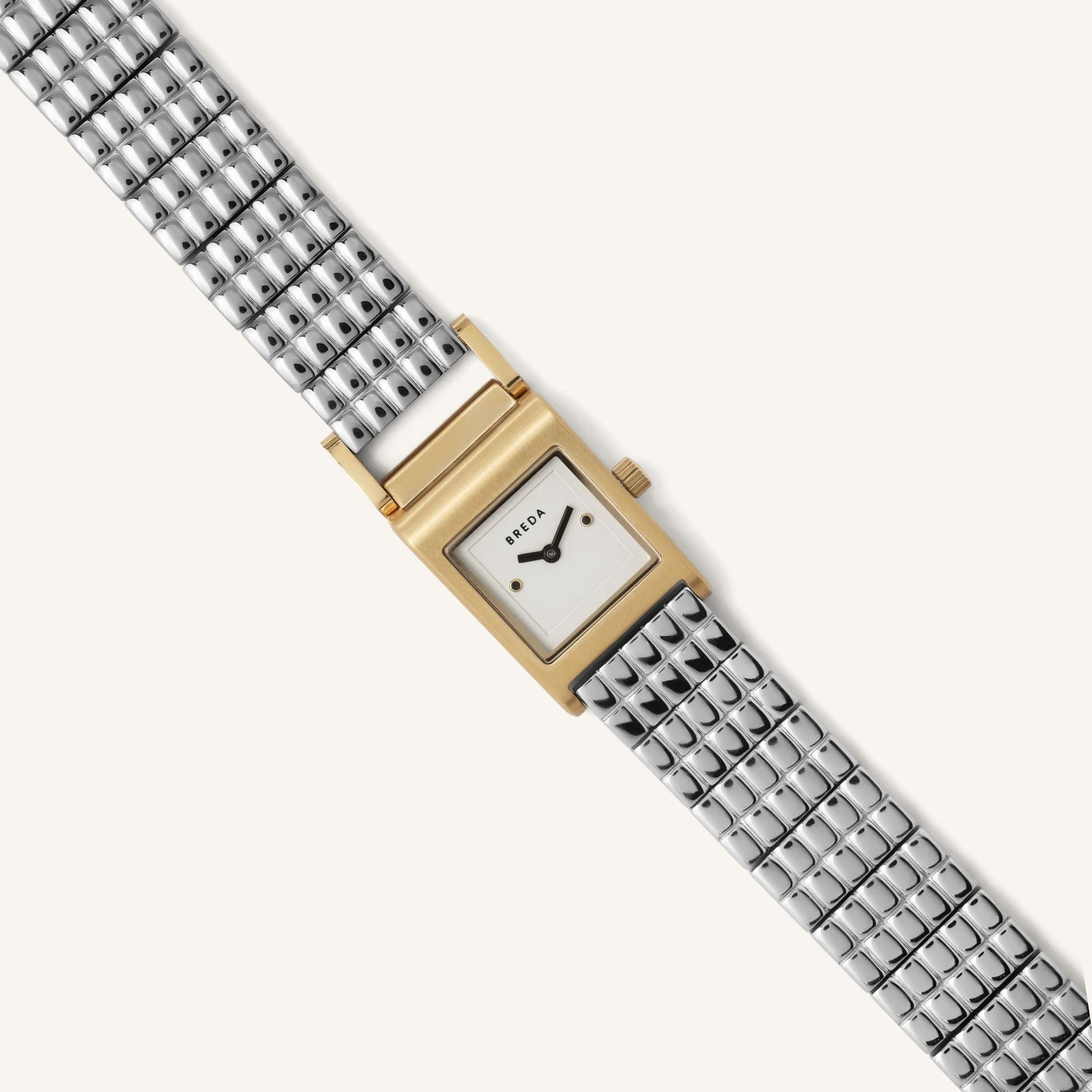 Breda Revel Unisex Watch of Gold/Silver/Ivory Stainless Steel, 18mm, 1746D