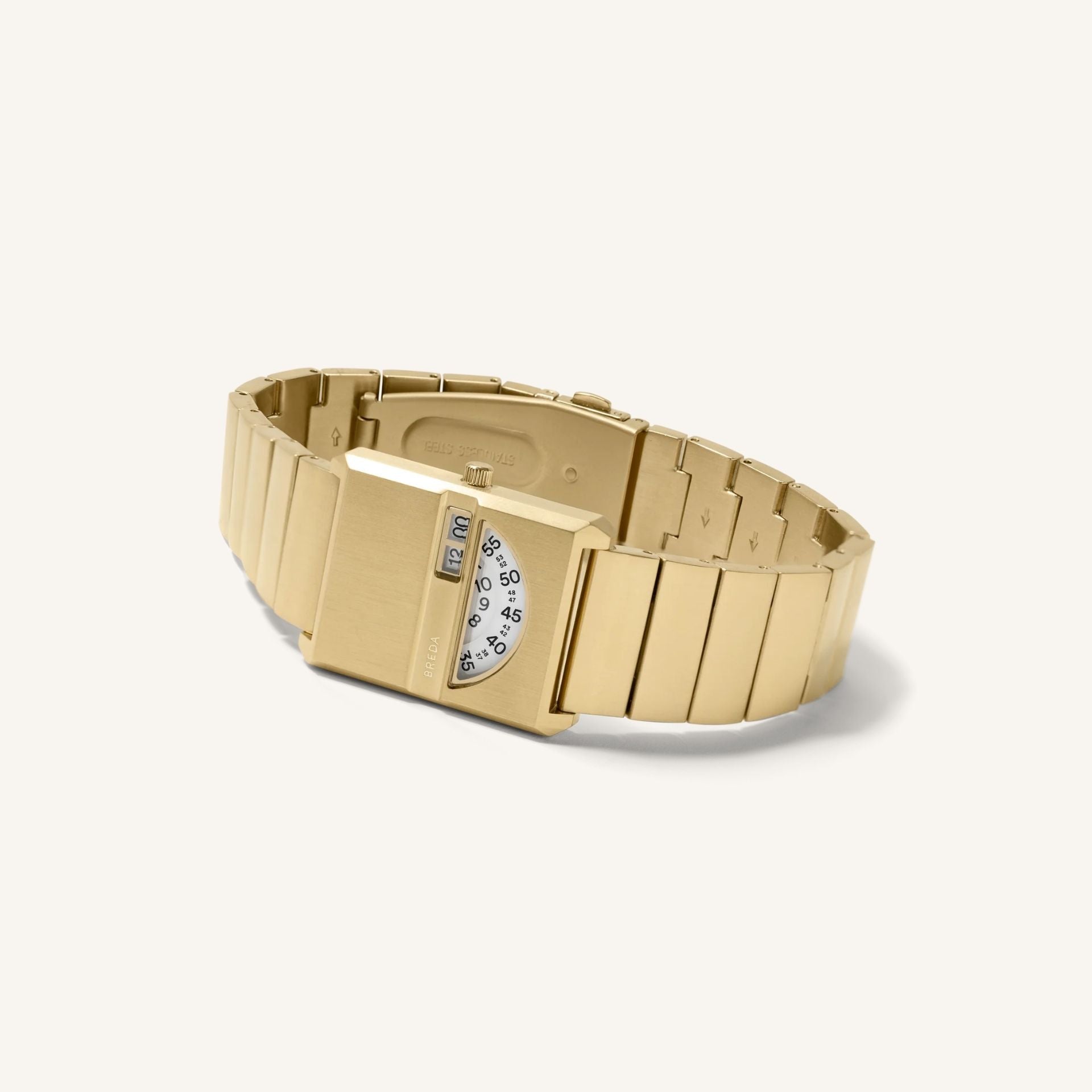Breda Pulse Tandem Unisex Watch of Gold Stainless Steel, 26mm, 1747A