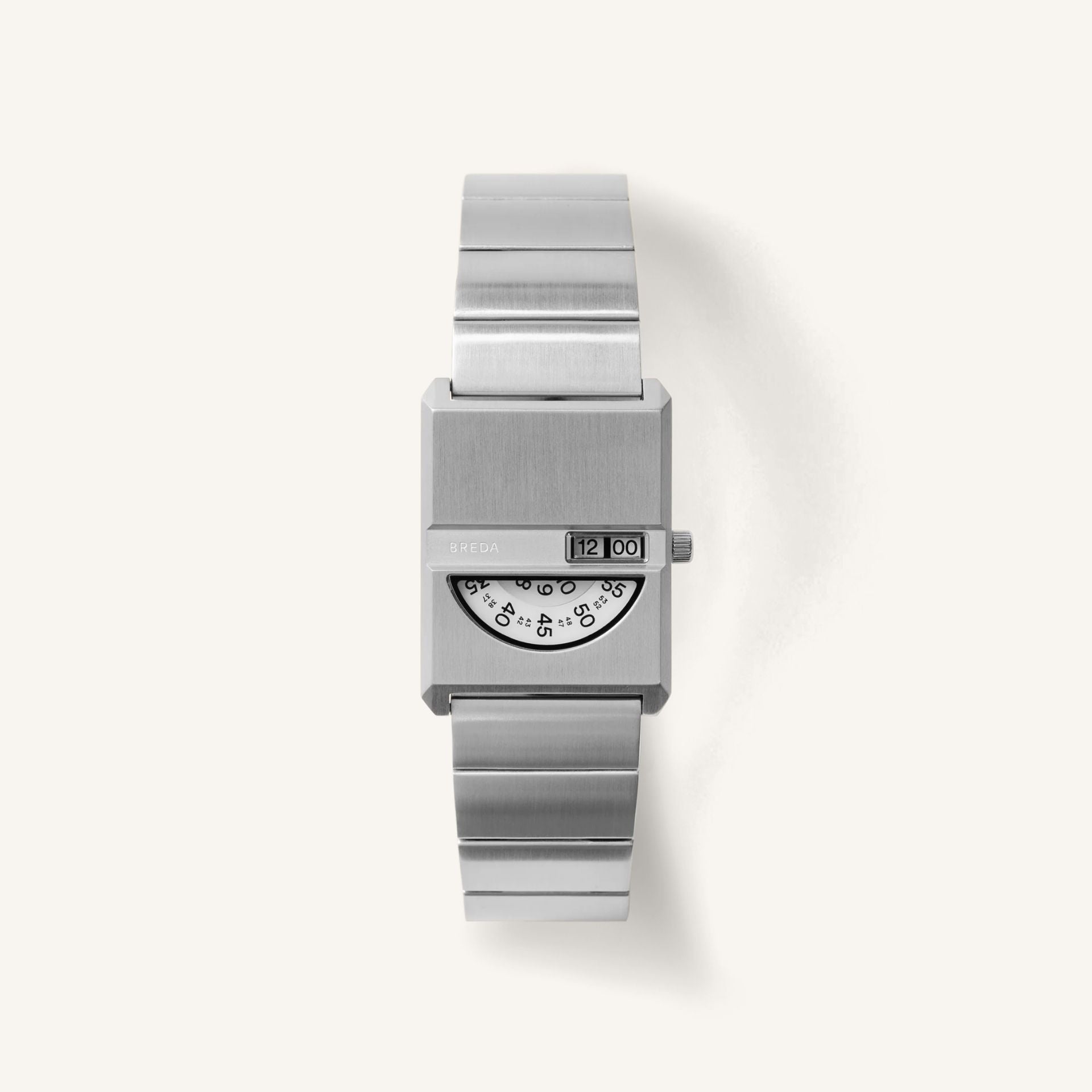 Breda Pulse Tandem Unisex Watch of Silver Stainless Steel, 26mm, 1747B