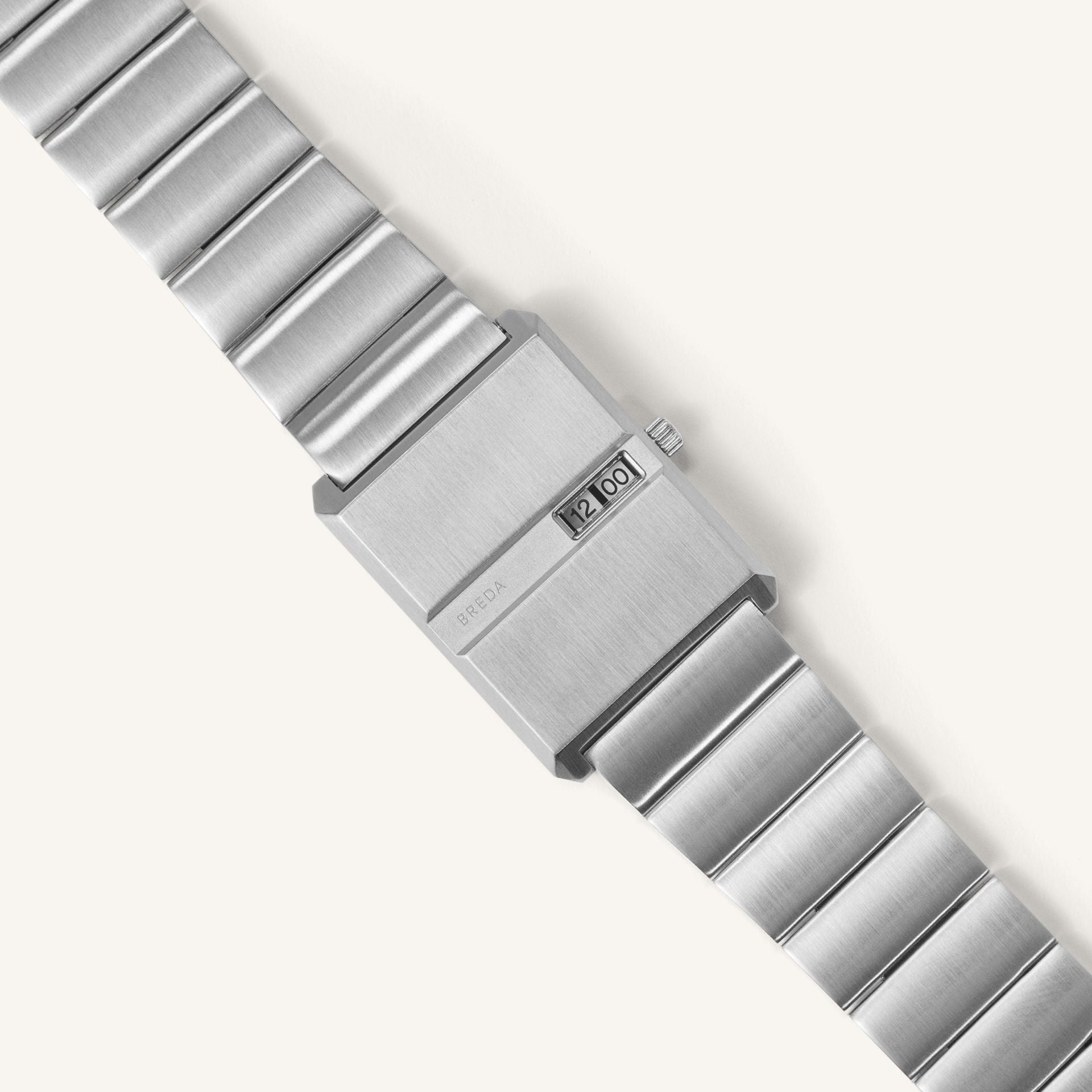 Breda Pulse Unisex Watch of Silver Stainless Steel, 26mm, 1750B