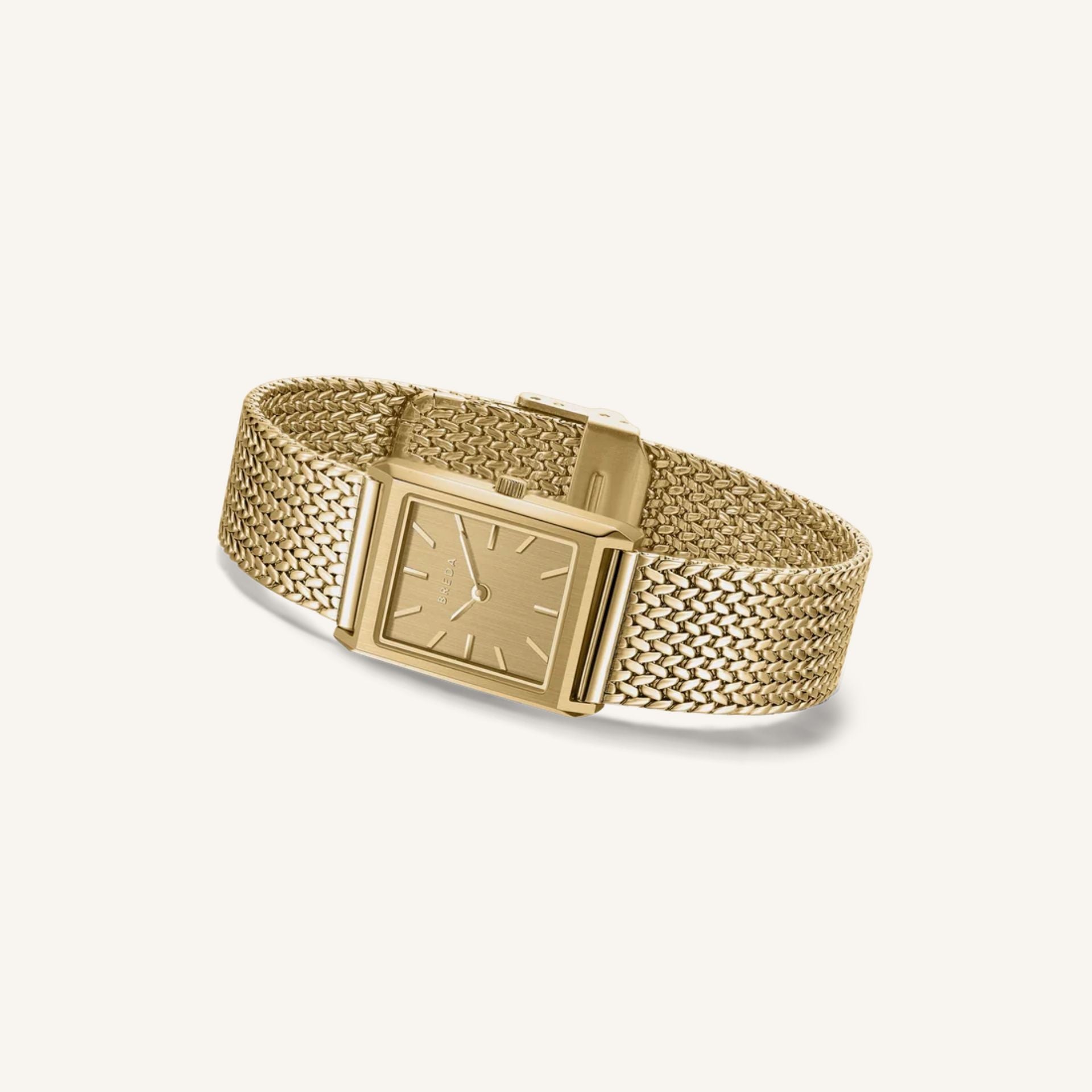 Breda Virgil (Tethered) Small Unisex Watch of Gold/Red Stainless Steel/Thermoplastic Polyurethane, 20mm, 1758A