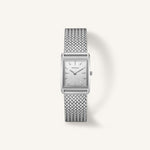Breda Virgil (Tethered) Small Unisex Watch of Silver Stainless Steel/Mesh Bracelet, 20mm, 1758B