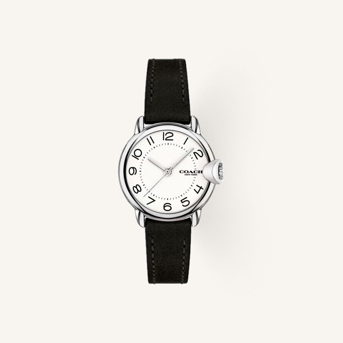 Coach Arden Small Ladies Watch of Silver Stainless Steel/Leather Strap, 28mm, 14503613