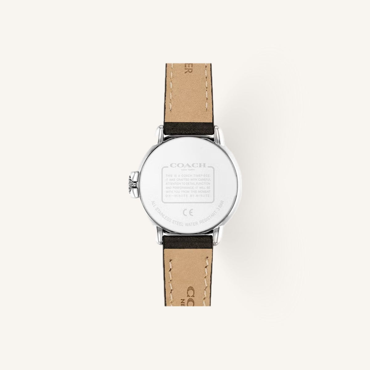 Coach Arden Small Ladies Watch of Silver Stainless Steel/Leather Strap, 28mm, 14503613