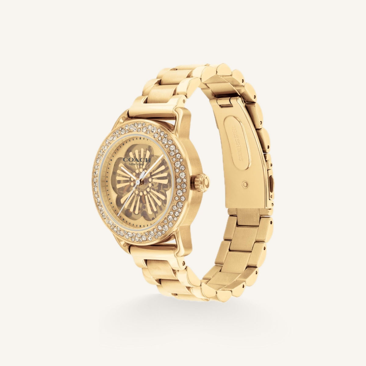 Coach Cruiser Ladies Watch of Gold Stainless Steel/Bracelet, 37mm, 14504368