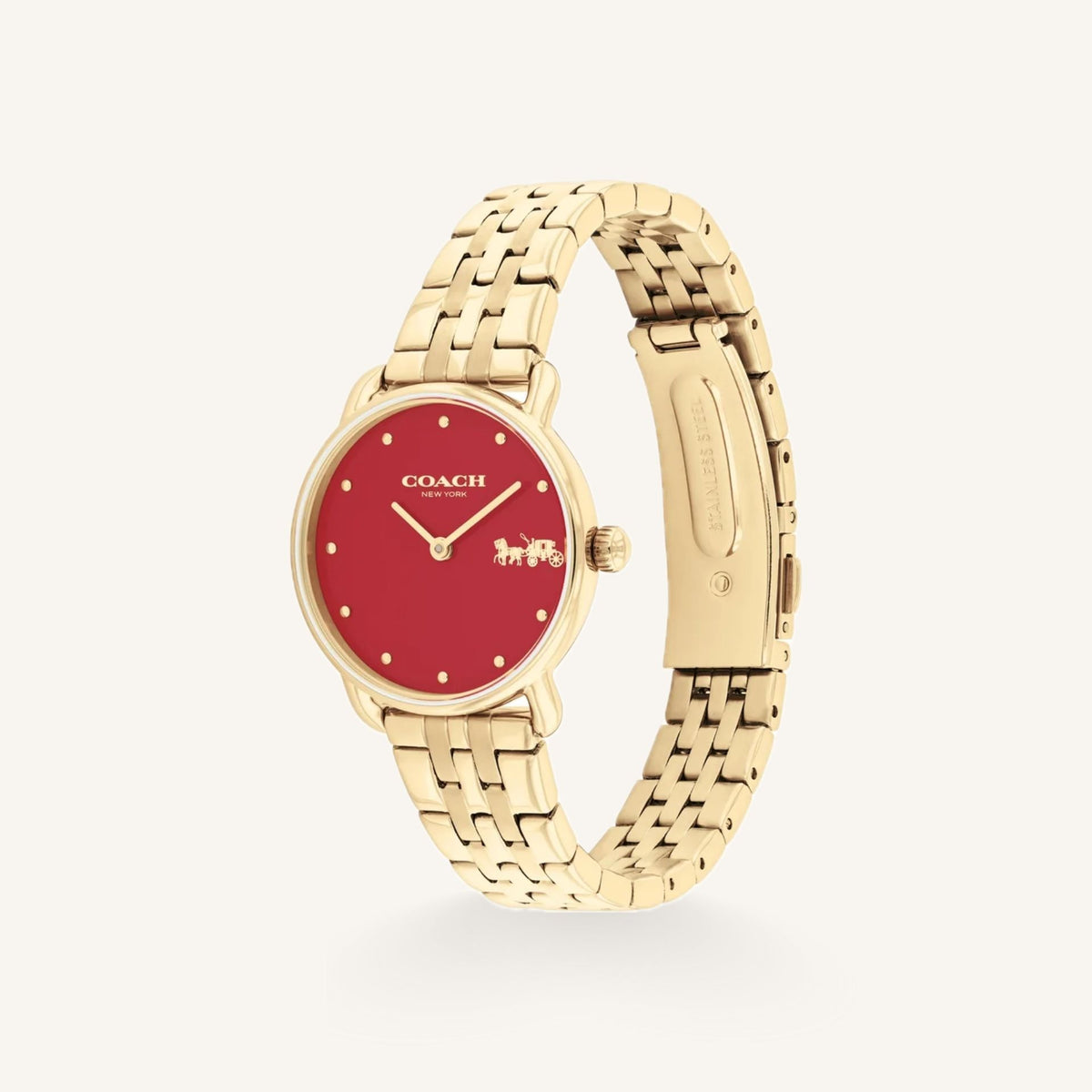 Coach Elliot Small Ladies Watch of Gold Stainless Steel/Bracelet, 28mm, 14504445