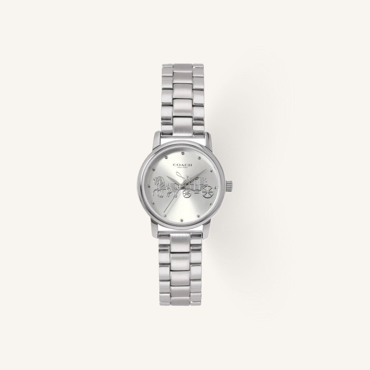 Coach Grand Small Ladies Watch of Silver Stainless Steel/Bracelet, 28mm, 14502975