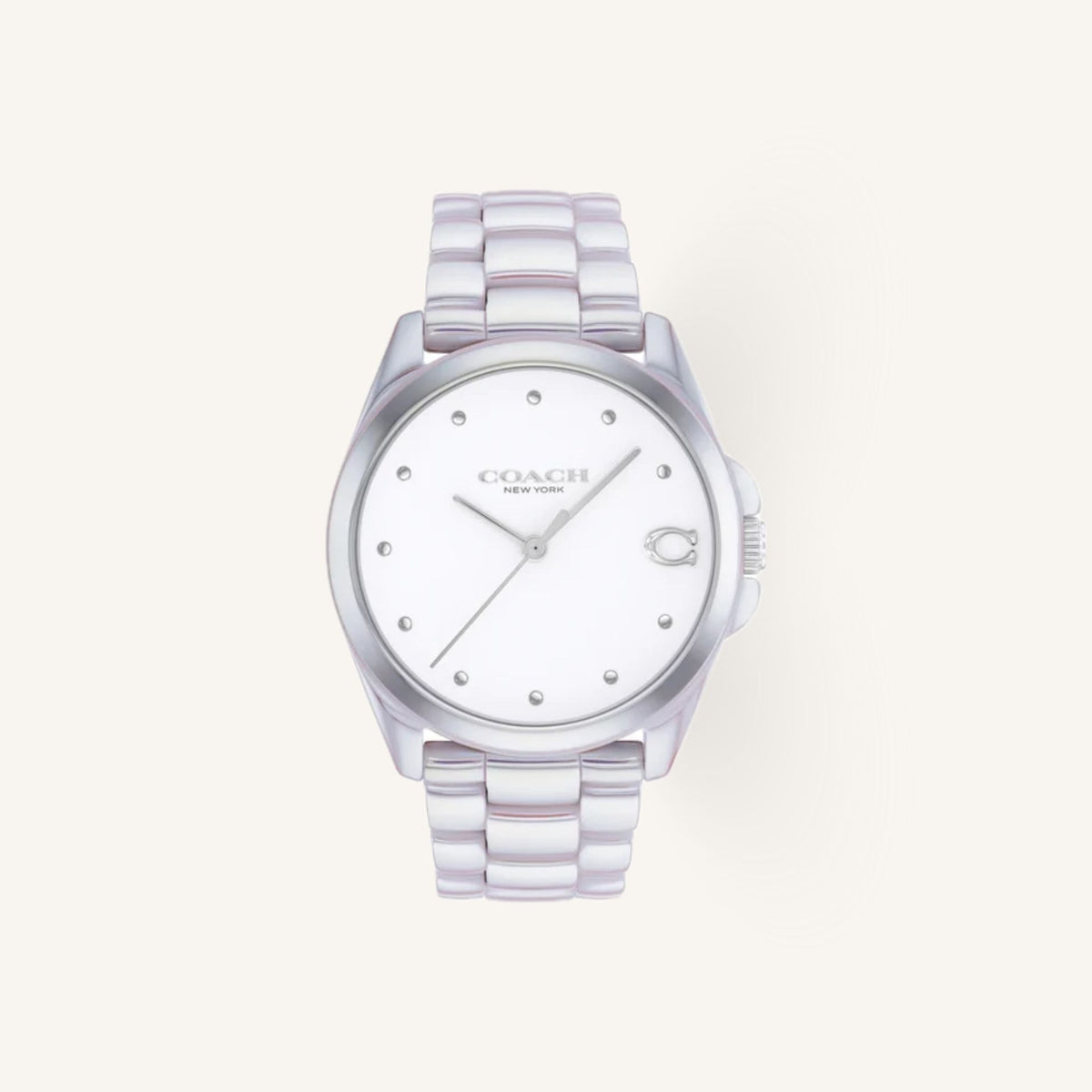 Coach Greyson Ladies Watch of White Ceramic/Bracelet, 36mm, 14504390