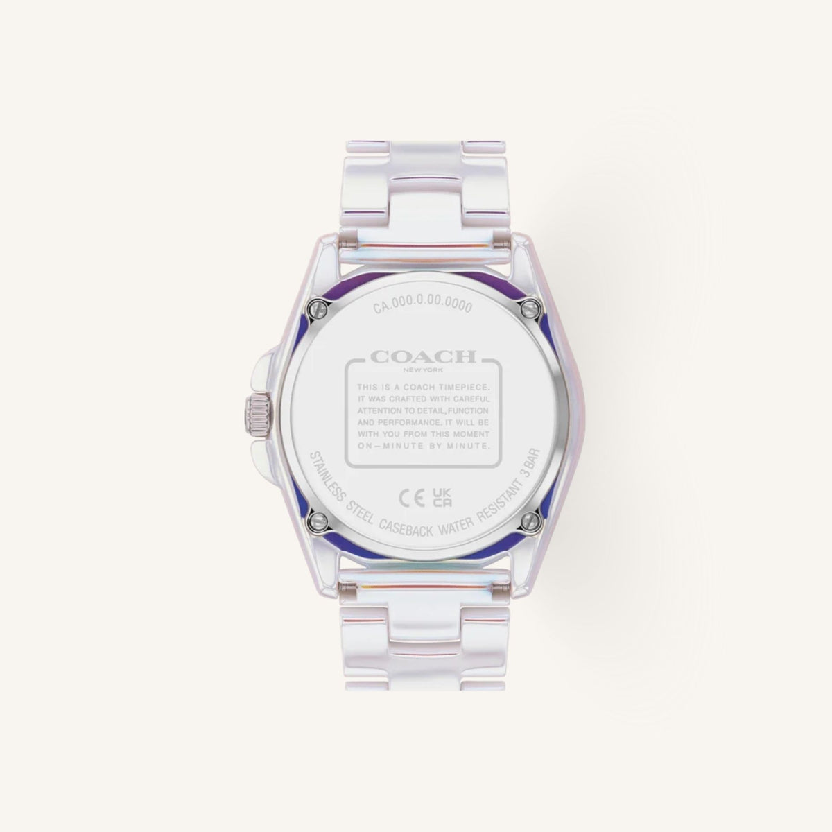 Coach Greyson Ladies Watch of White Ceramic/Bracelet, 36mm, 14504390