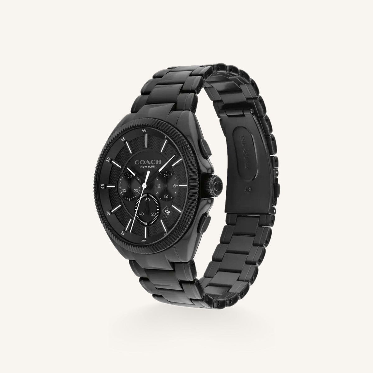 Coach Jackson Mens Watch of Black Stainless Steel/Bracelet, 45mm, 14602681