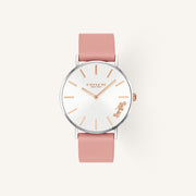 Coach Perry Ladies Watch of Silver Stainless Steel/Leather Strap, 36mm, 14503258