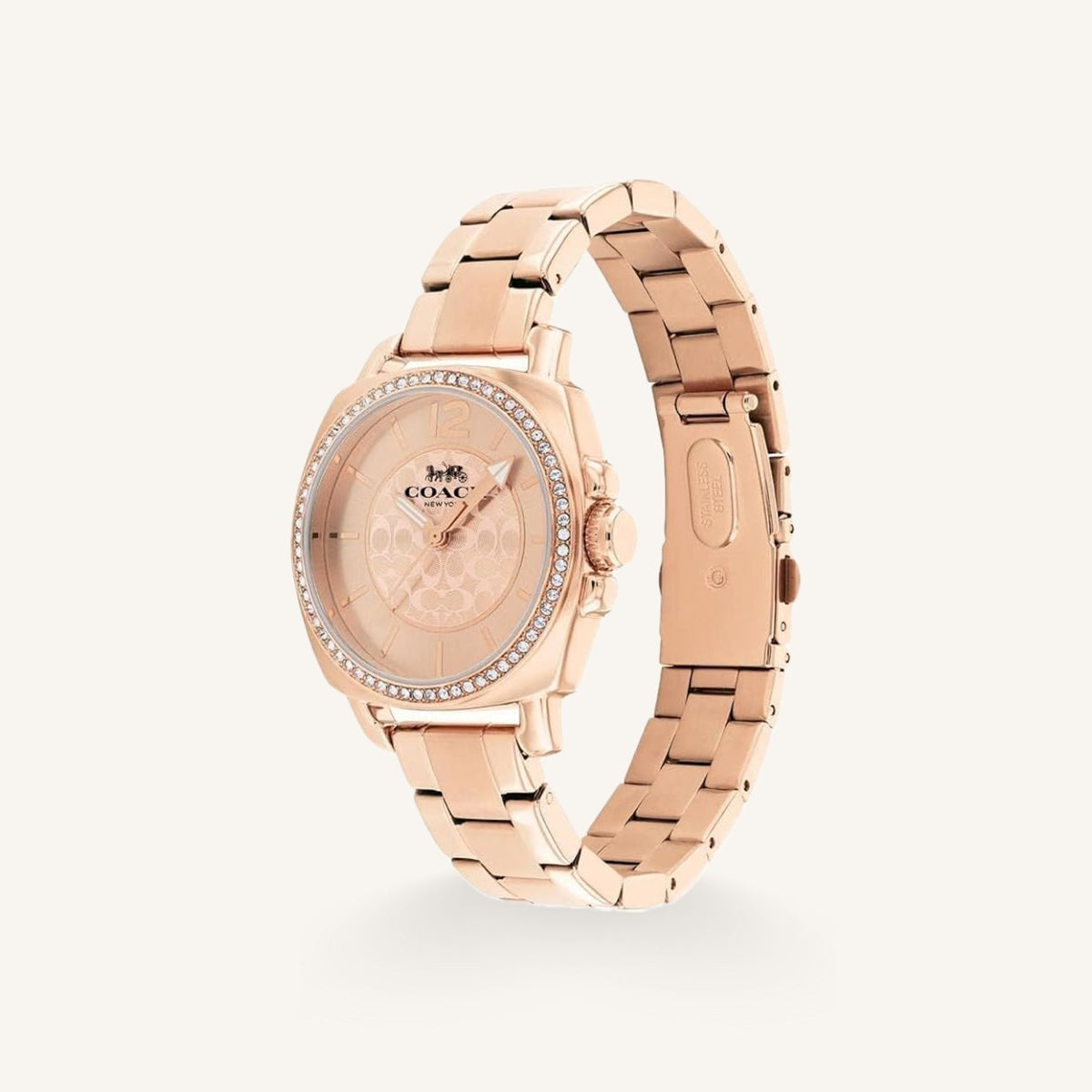 Coach Boyfriend Ladies Watch of Rose Gold Stainless Steel/Bracelet Gift Set, 34mm, 14000087