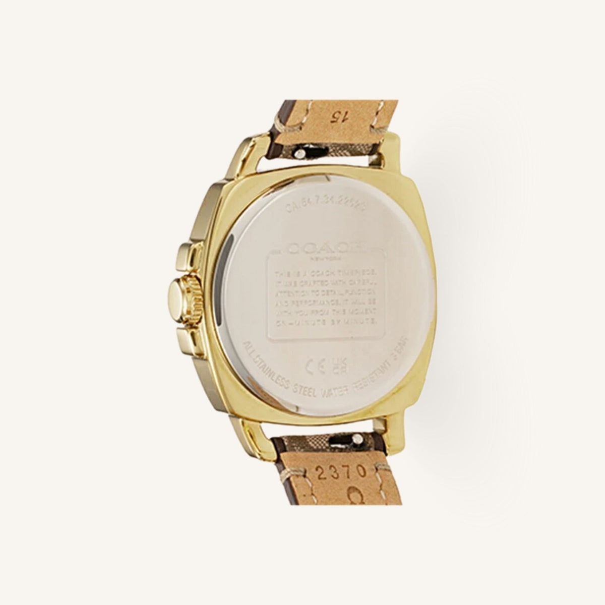 Coach Boyfriend Quartz Crystal Gold Dial Ladies Watch Gift Set, 34mm, 14000091