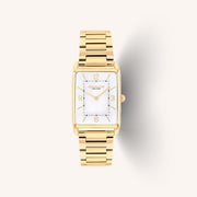 Coach Watch Elliot 14400048 Gold Rectangular Stainless Steel Bracelet Watch, 26mm x 32mm