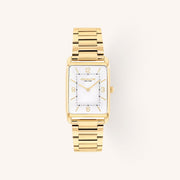 Coach Watch Elliot 14400048 Gold Rectangular Stainless Steel Bracelet Watch, 26mm x 32mm