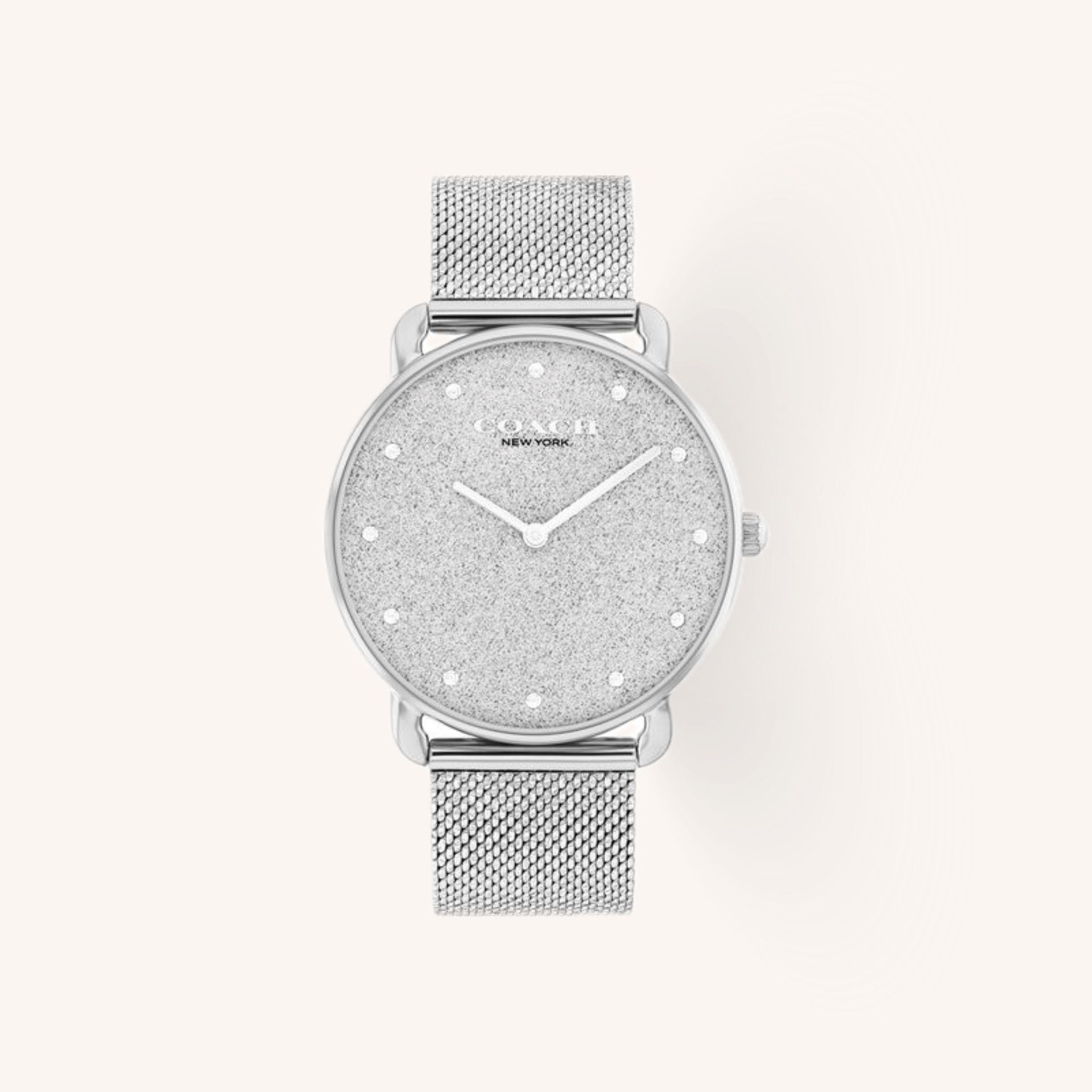 Coach Elliot 14504552 Shimmer Dial Round Stainless Steel Bracelet Watch, 36mm