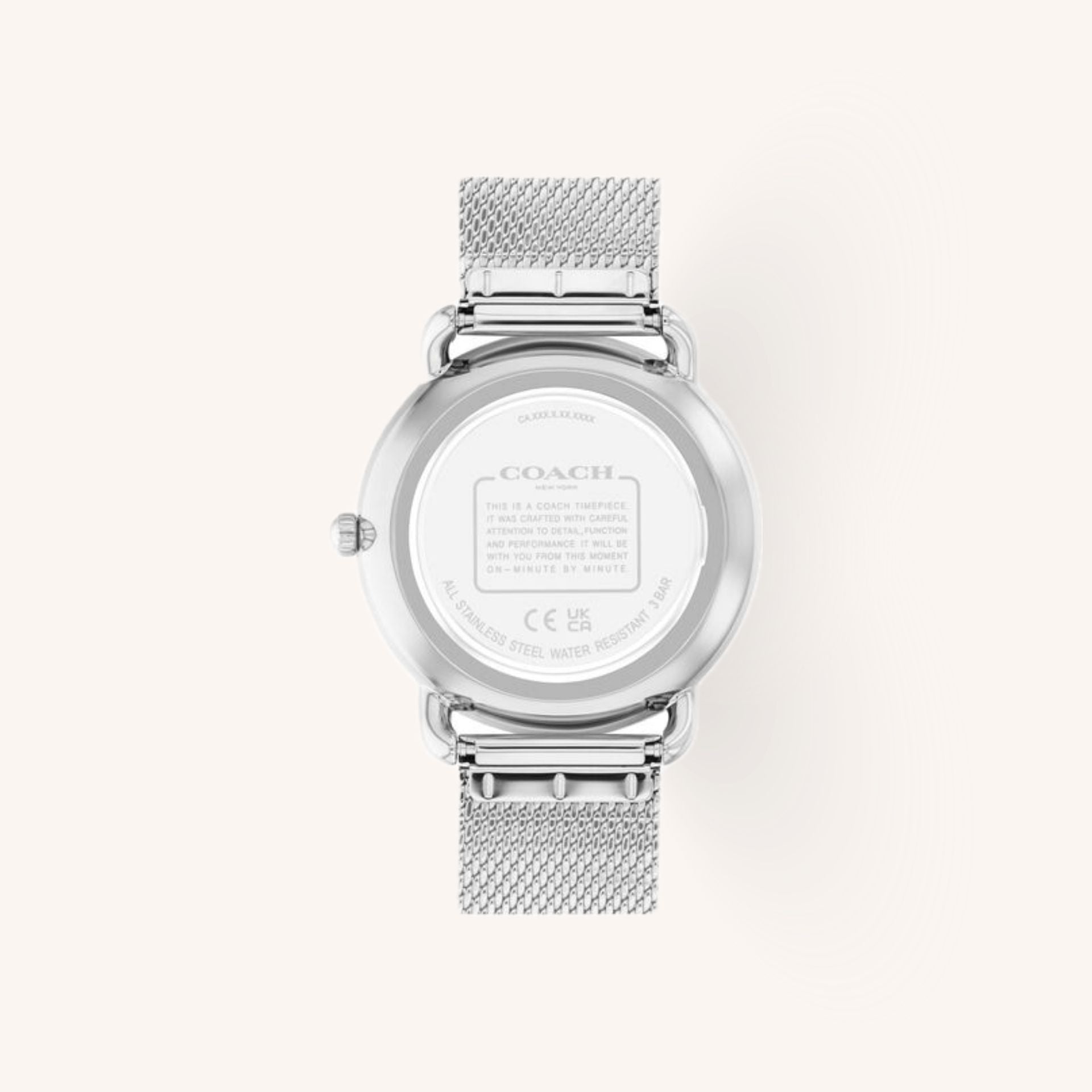 Coach Elliot 14504552 Shimmer Dial Round Stainless Steel Bracelet Watch, 36mm