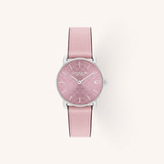 Coach Elliot 14504632 Blush Pink Signature Dial Round Leather Strap Watch, 28mm