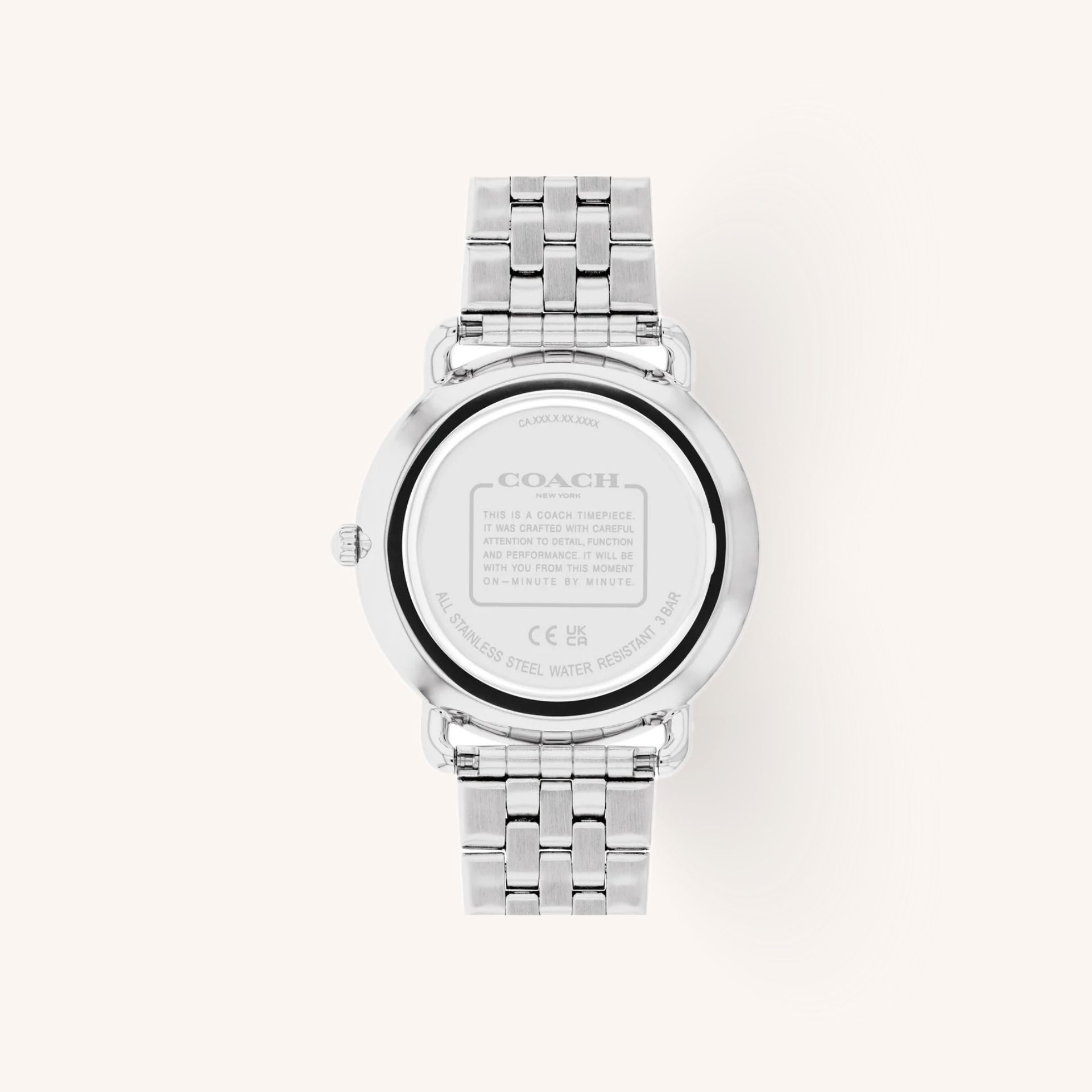 Coach Elliot 14602667 Silver Dial Round Stainless Steel Mesh Bracelet Watch, 41mm