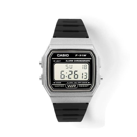 CASIO Watch Vintage F-91WM-1B Black & Grey