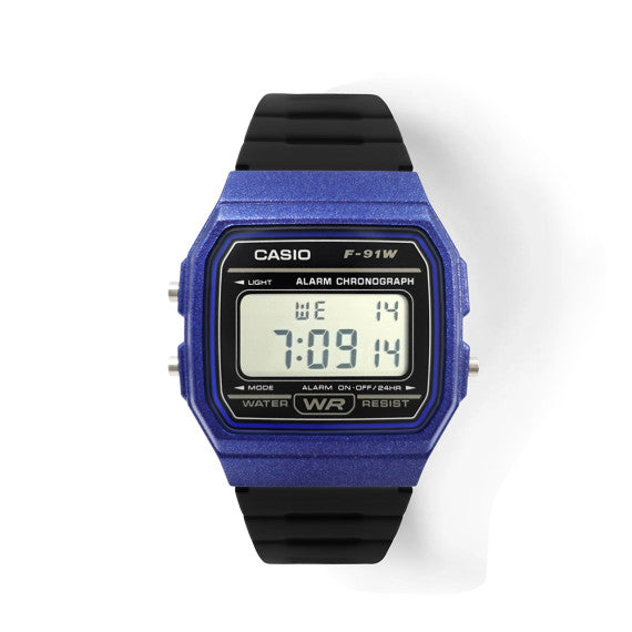 CASIO Watch Vintage F-91WM-2A Black & Blue