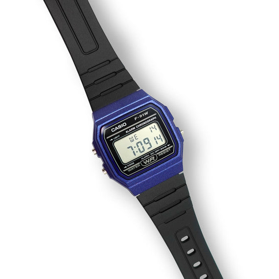 CASIO Watch Vintage F-91WM-2A Black & Blue