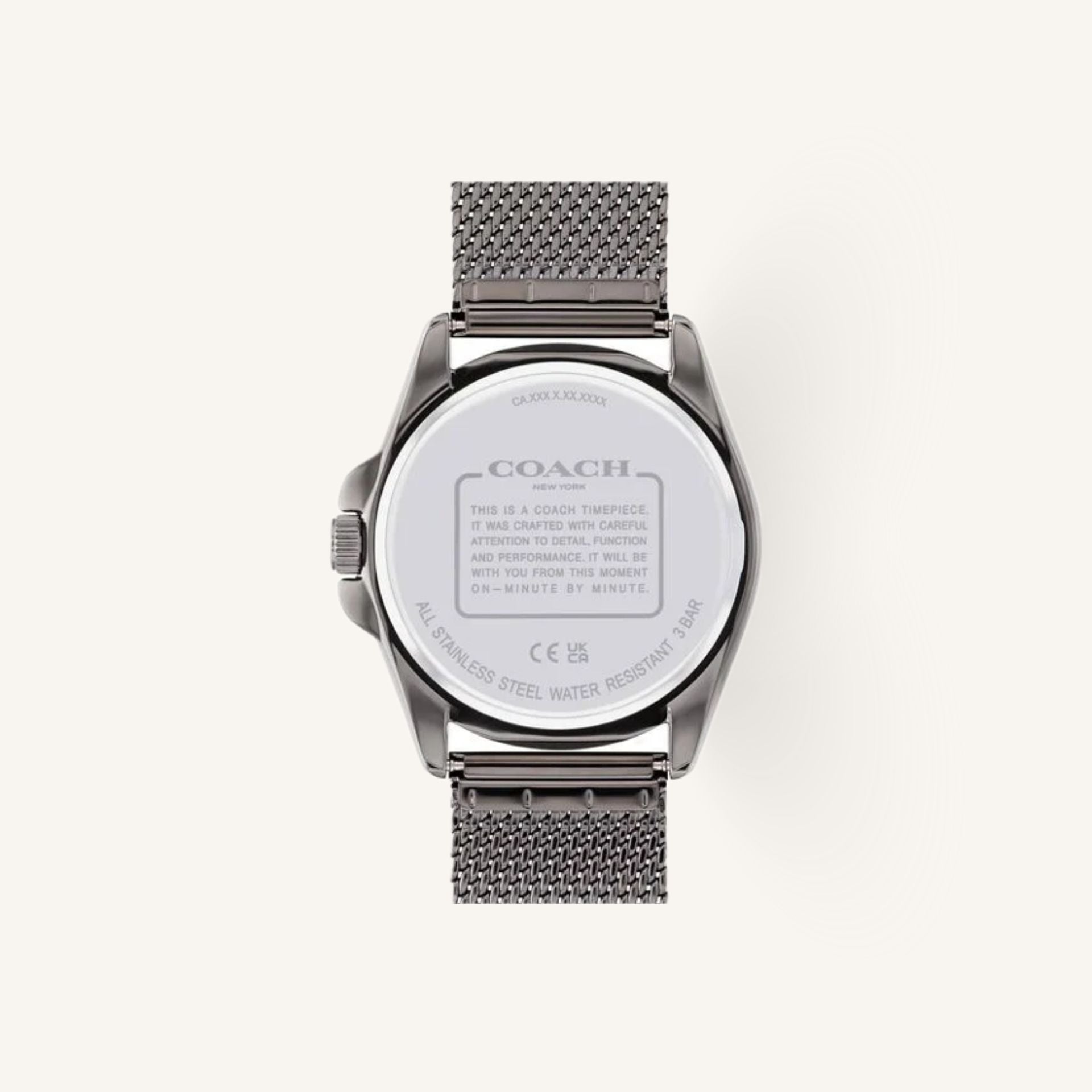 Coach Greyson 14602619 Dark Green Dial Round Stainless Steel Mesh Bracelet Watch, 41mm