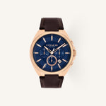 Coach Jackson 14602745 Navy Dial Round Brown Leather Strap Chronograph Watch, 45mm