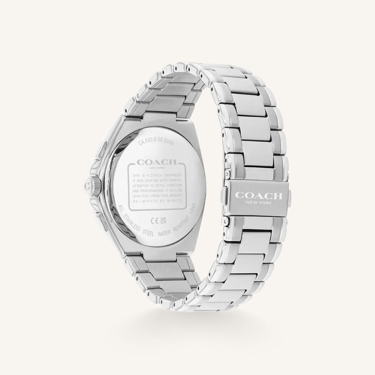 Coach Jackson 14602768 Blue Dial Round Stainless Steel Bracelet Multi-Function Watch, 42mm