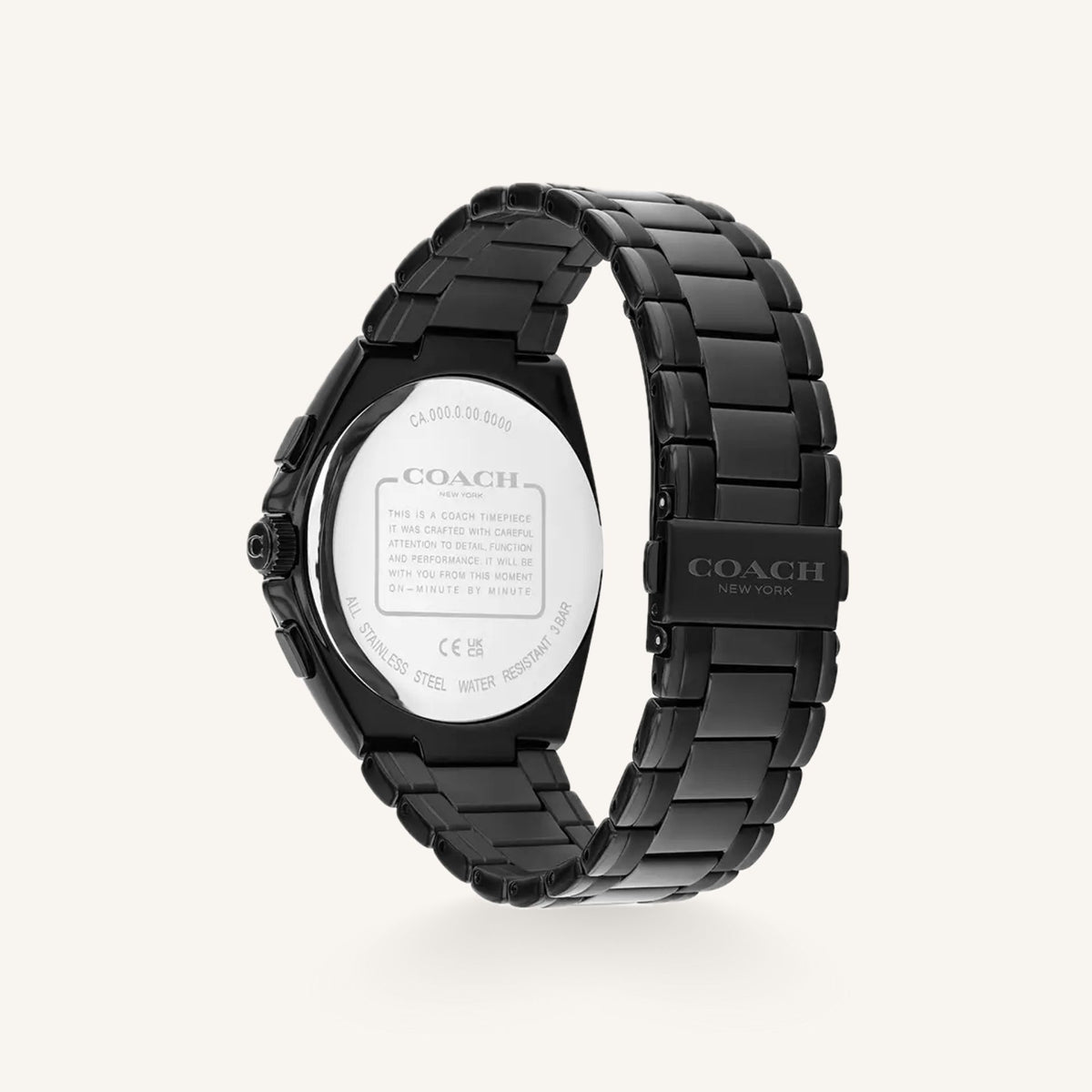 Coach Jackson 14602770 Black Dial Round Black Stainless Steel Bracelet Watch, 42mm