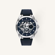 Coach Jackson 14602774 Navy Dial Round Stainless Steel Bracelet Watch, 42mm