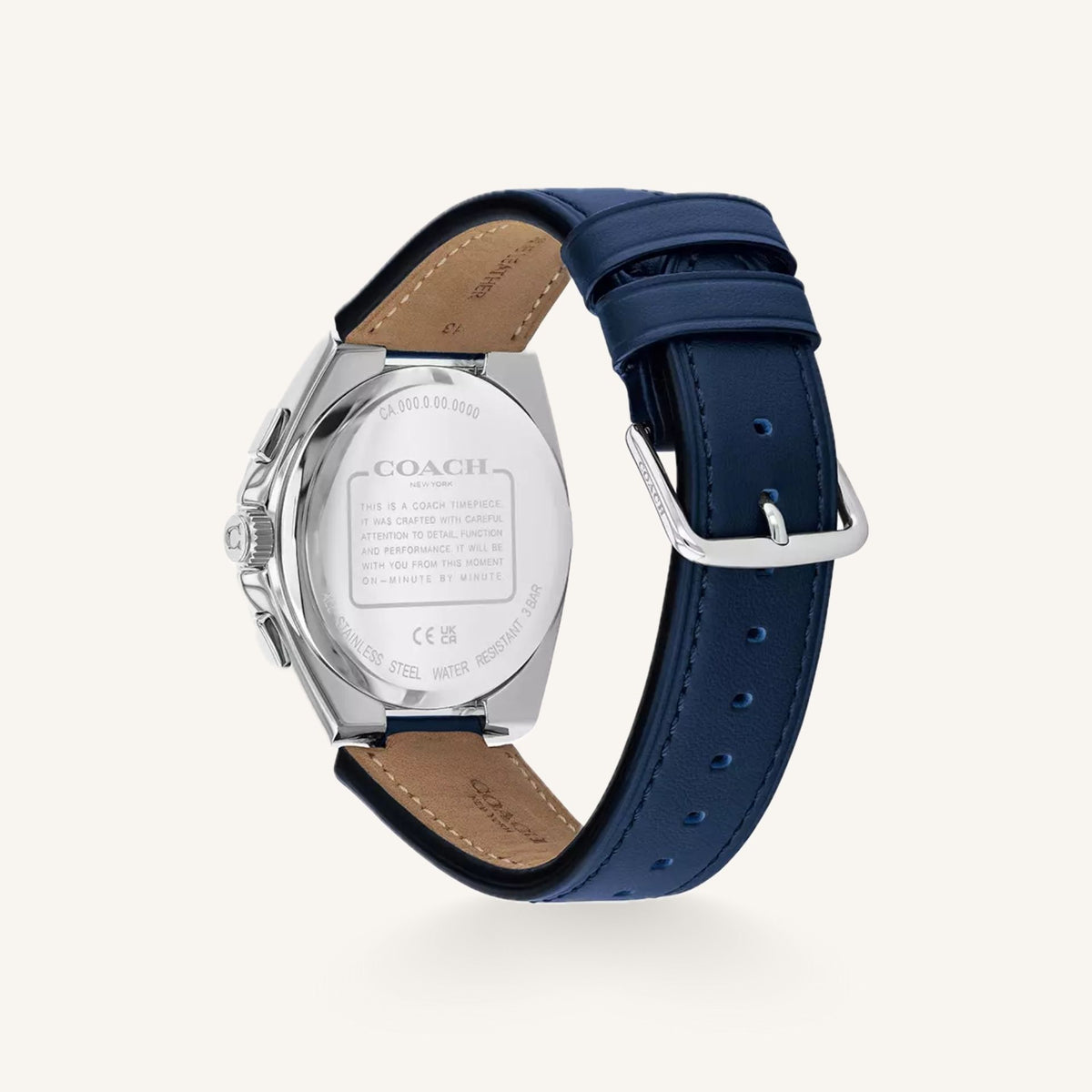 Coach Jackson 14602774 Navy Dial Round Stainless Steel Bracelet Watch, 42mm