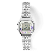 CASIO Watch Vintage LA680WA-4C Silver and Half Floral